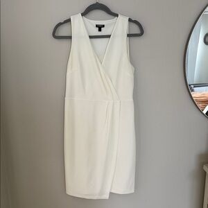 Express White Wrap Mini Dress
